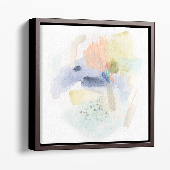 Framed Watercolor Painting – modern abstract in muted tones
