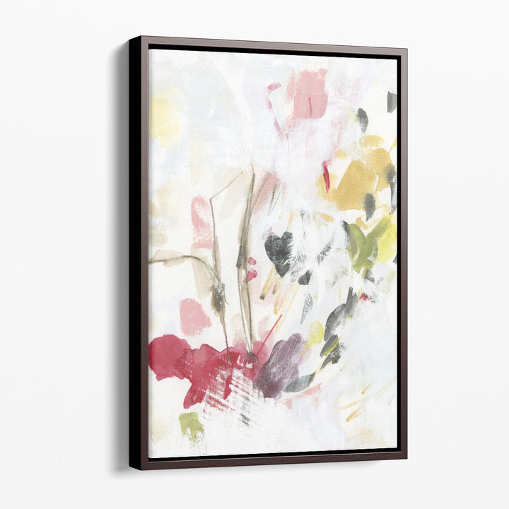 Abstract Botanical Prints Framed red petal design