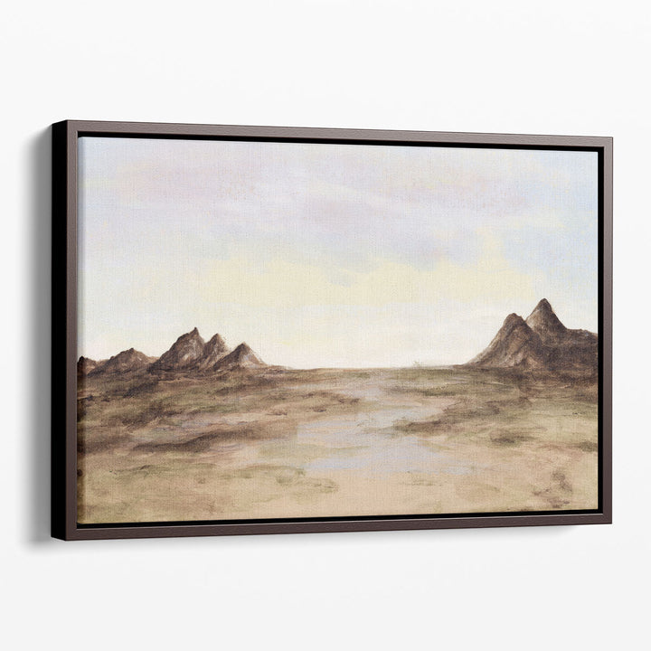 Scenic wall art with earthy tones