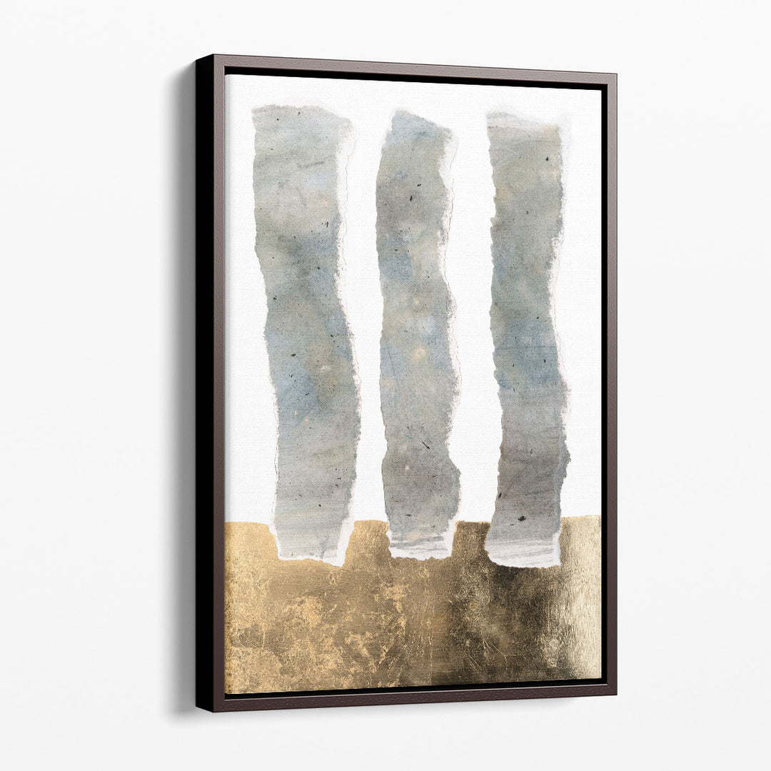 Textured canvas prints with bronze tones