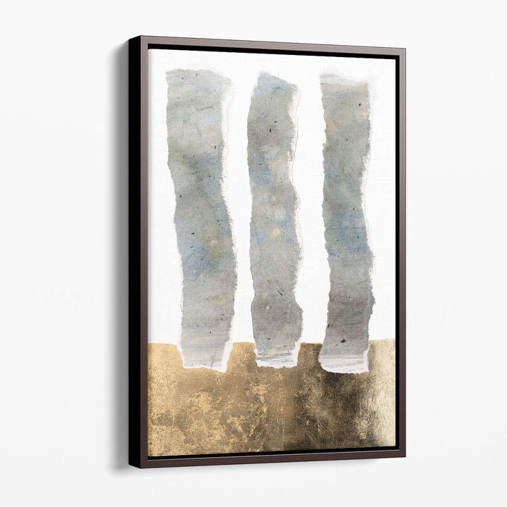Textured canvas prints with bronze tones