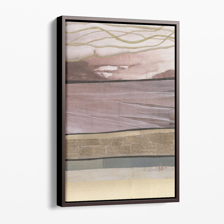 Watercolor waves print with soft brushstrokes