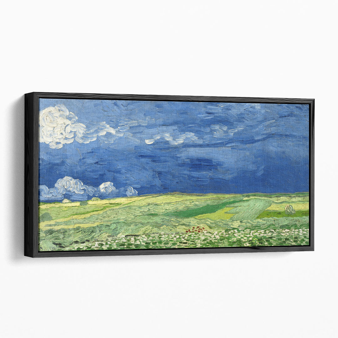 Green landscape prints with rolling hills