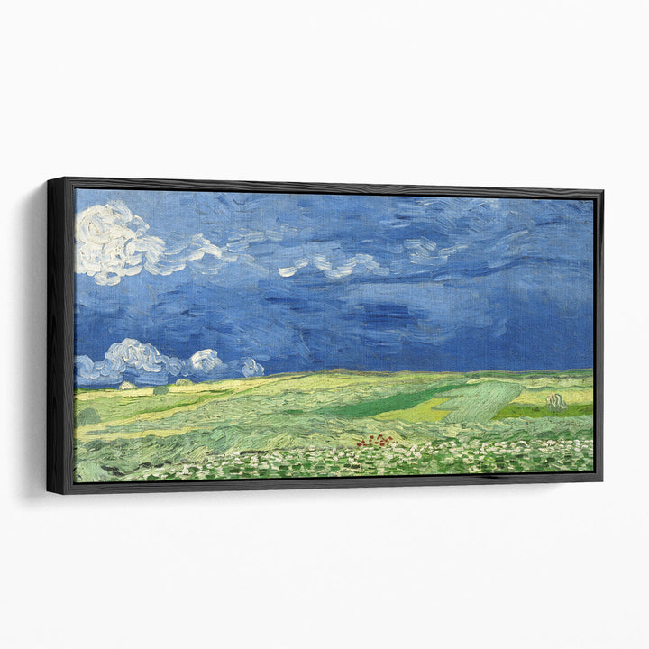 Green landscape prints with rolling hills
