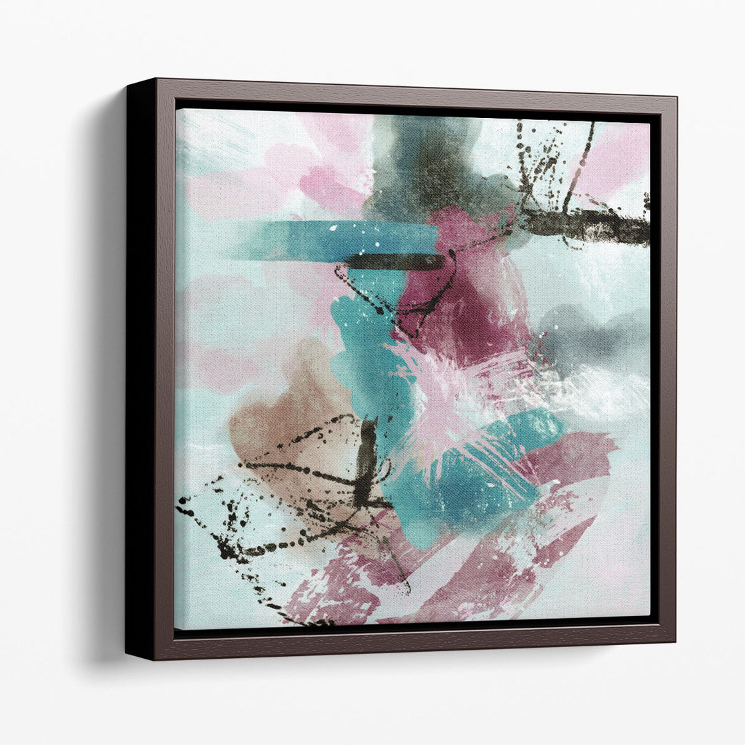 Action Abstract Canvas Prints – expressive modern painting in bright tones