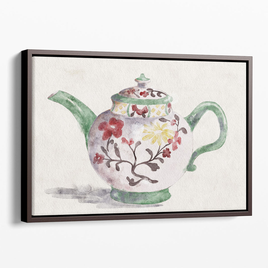 kitchen wall decor – vibrant teapot illustration