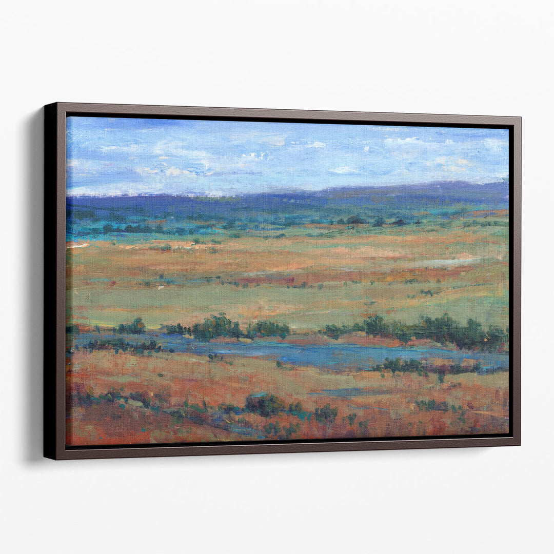 Meadow landscape art prints with rustic scenery