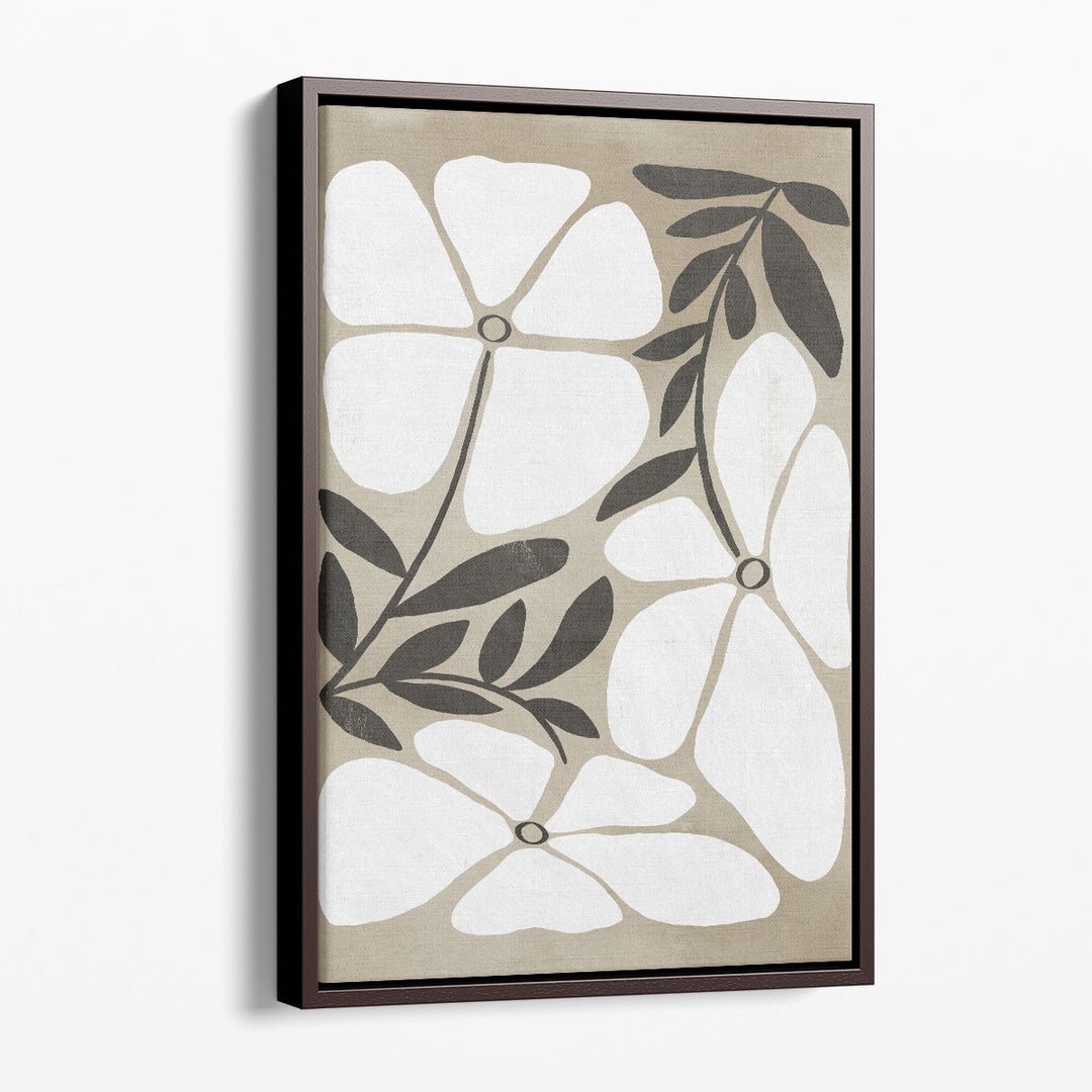 bedroom wall decor – minimalist floral canvas