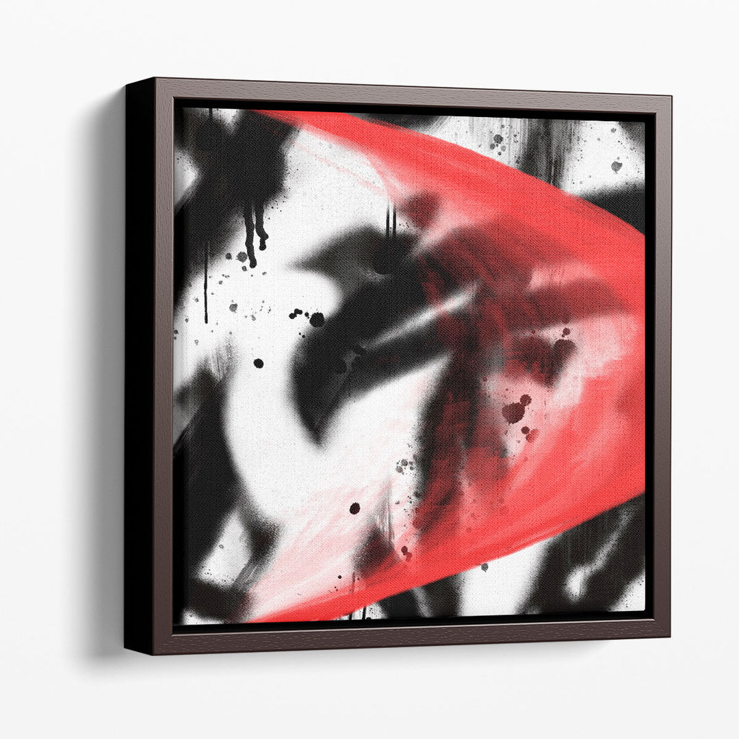 big abstract wall art bold red brushstroke patterns