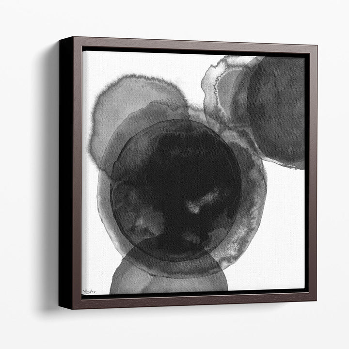 Black Circle Abstract 2 - Canvas Print Wall Art