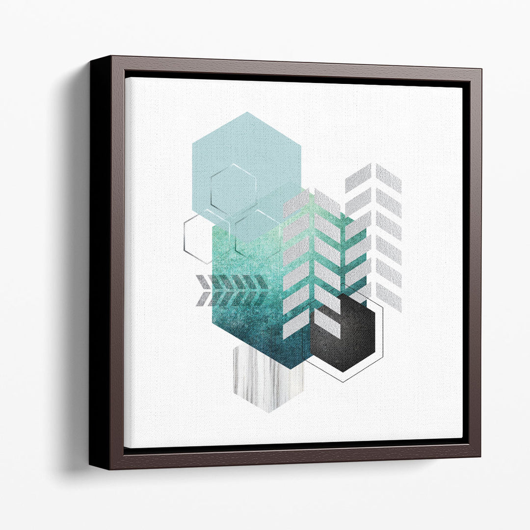Geo Teal 1 - Canvas Print Wall Art