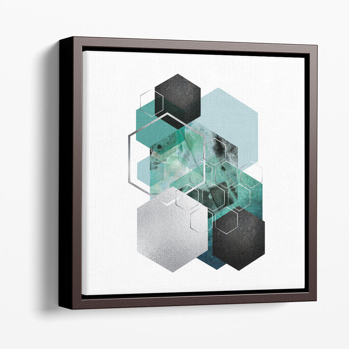 Geo Teal 3 - Canvas Print Wall Art