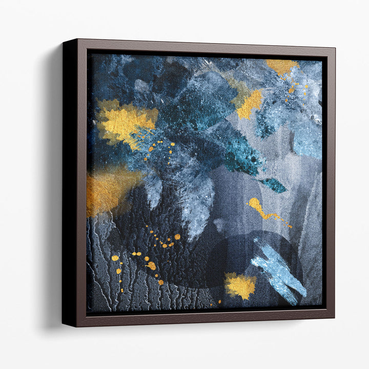 blue abstract art oceanic brushstrokes on canvas