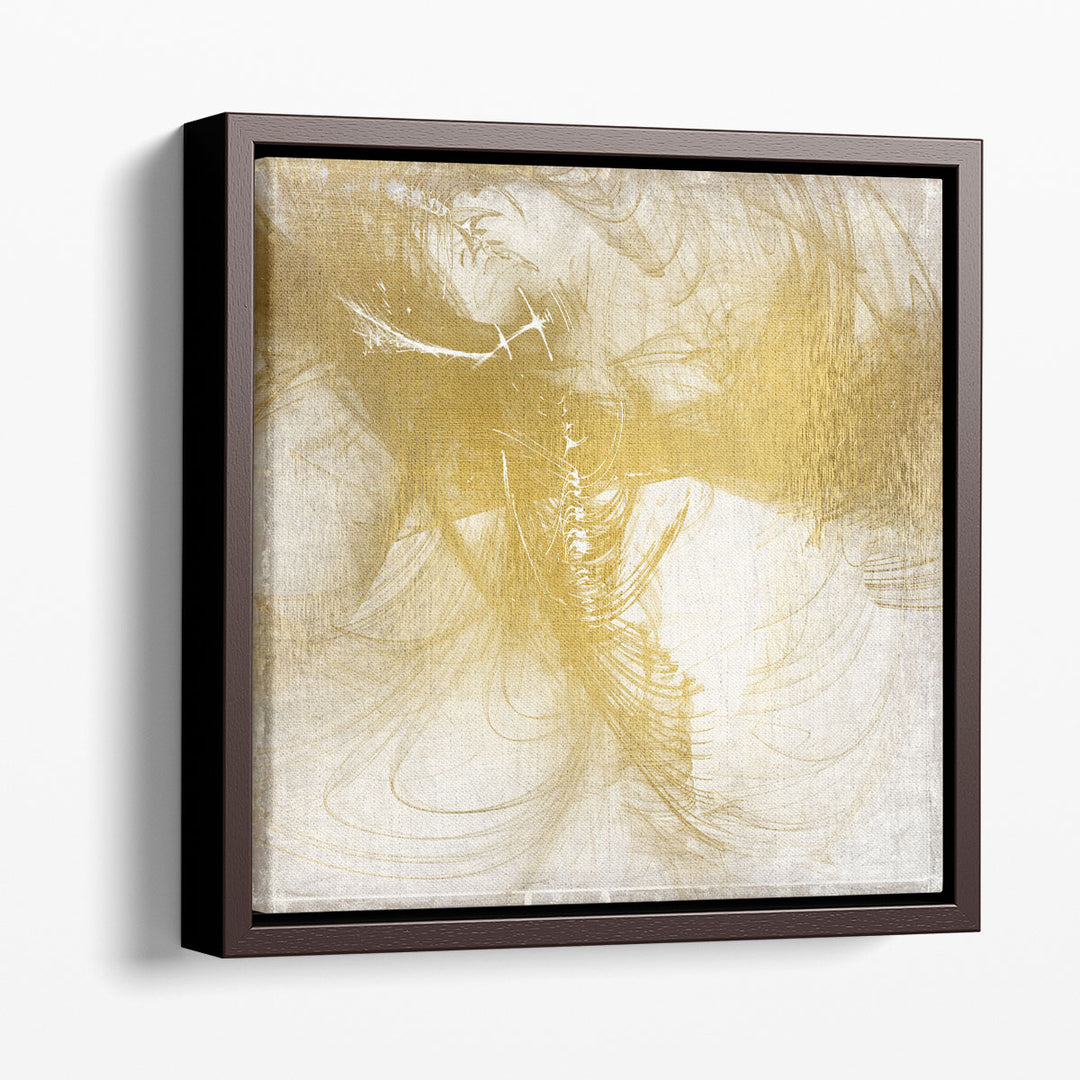 Neutral prints with golden brush details