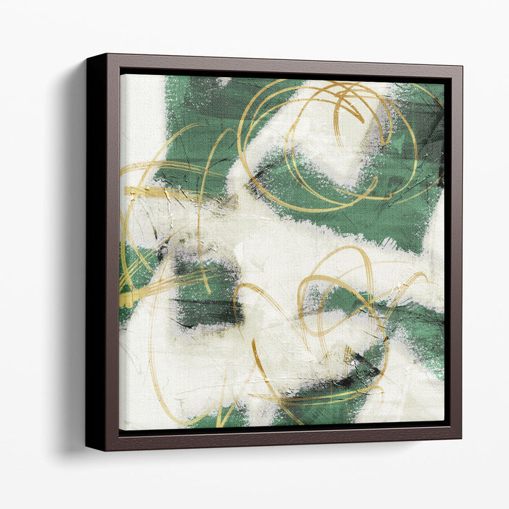 Line art prints in yellow and green tones