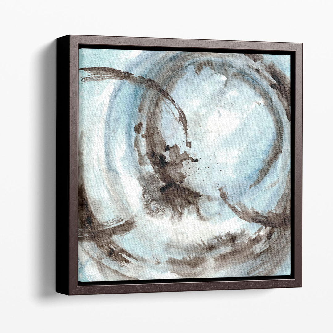 watercolor prints on blue background