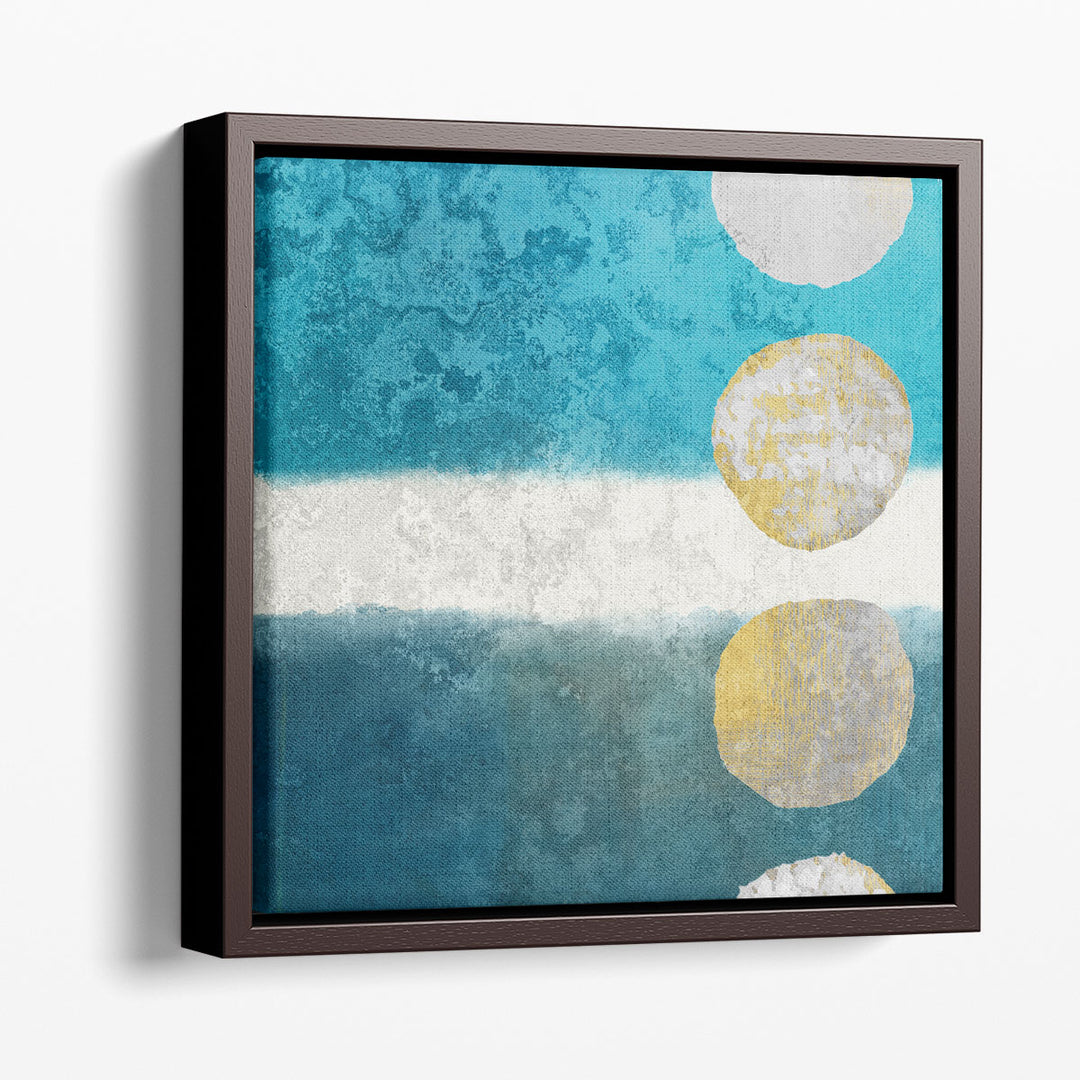 blue and white living room accent