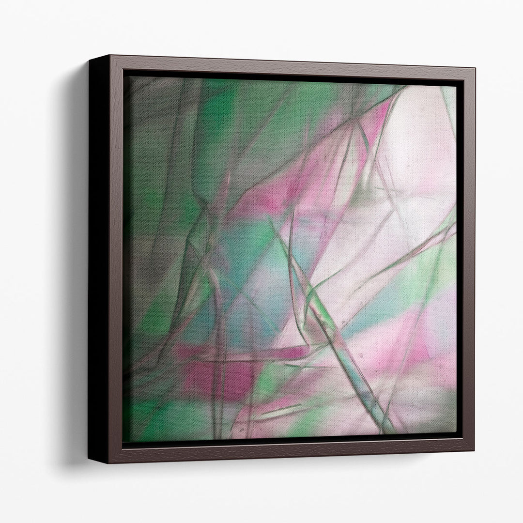 Bedroom art decor in soft green and pink