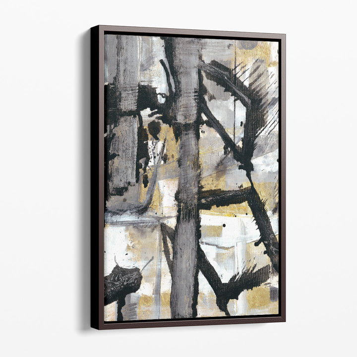 Action Abstract Art Prints – bold modern splatter in gold tones
