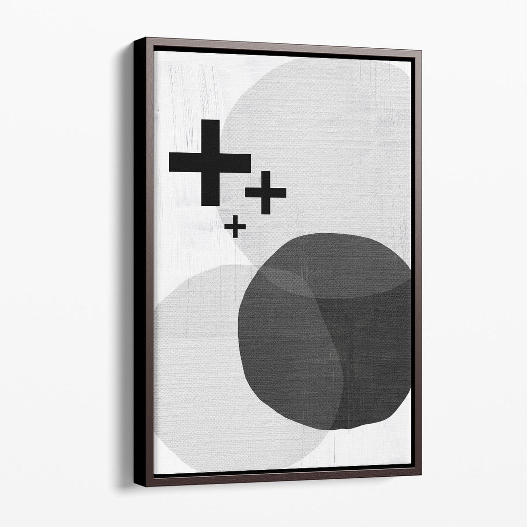 Geometric wall decor in neutral tones