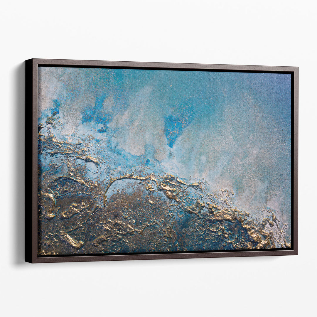 Textured canvas art with layered strokes