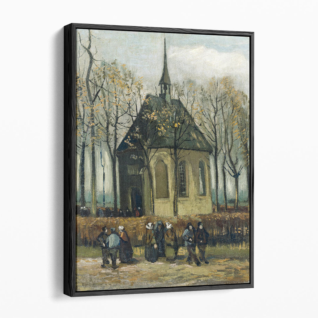 Congregation Leaving the Reformed Church in Nuenen, 1884 - Canvas Print Wall Art