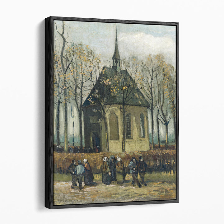 Congregation Leaving the Reformed Church in Nuenen, 1884 - Canvas Print Wall Art