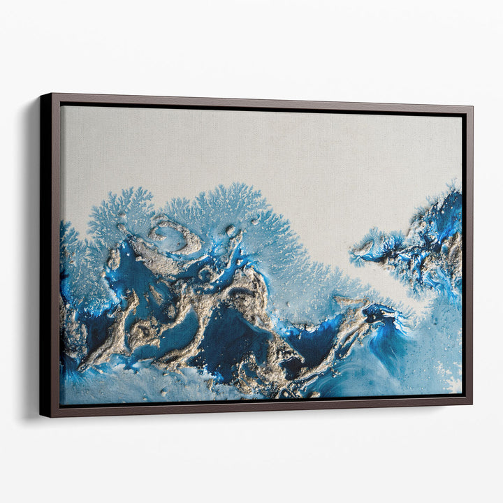 Blue coastal wall art serene seascape print