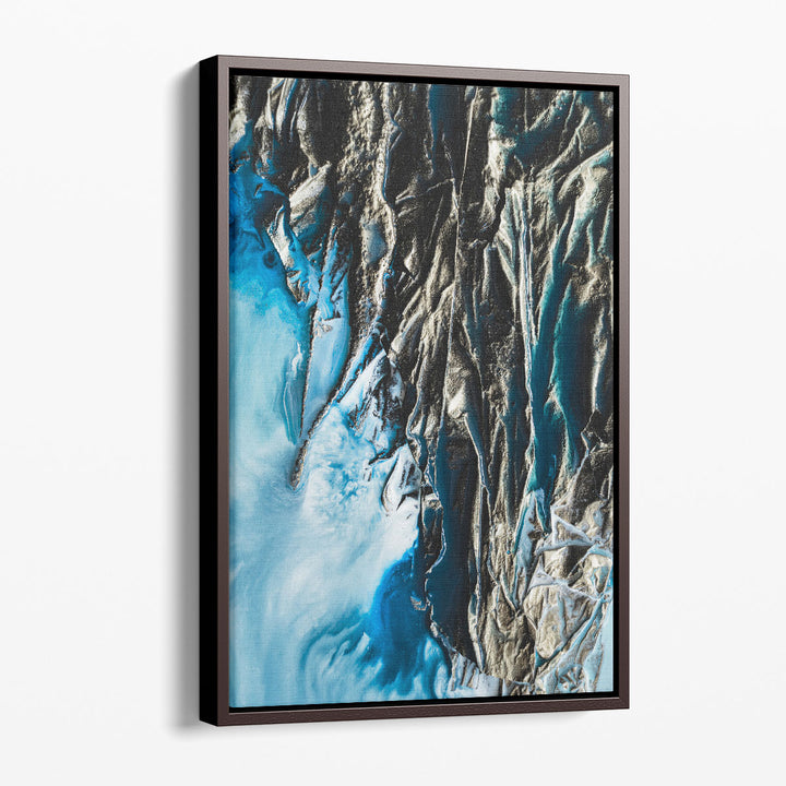 Metallic textured canvas wall art