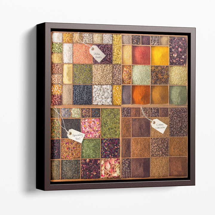 framed collage prints – ingredient close-ups