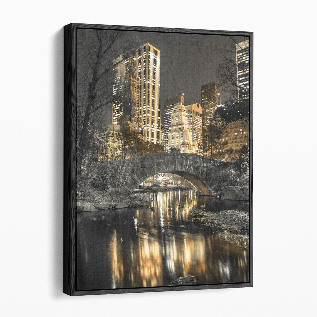 Evening View Of Central Park In New York City - Canvas Print Wall Art
