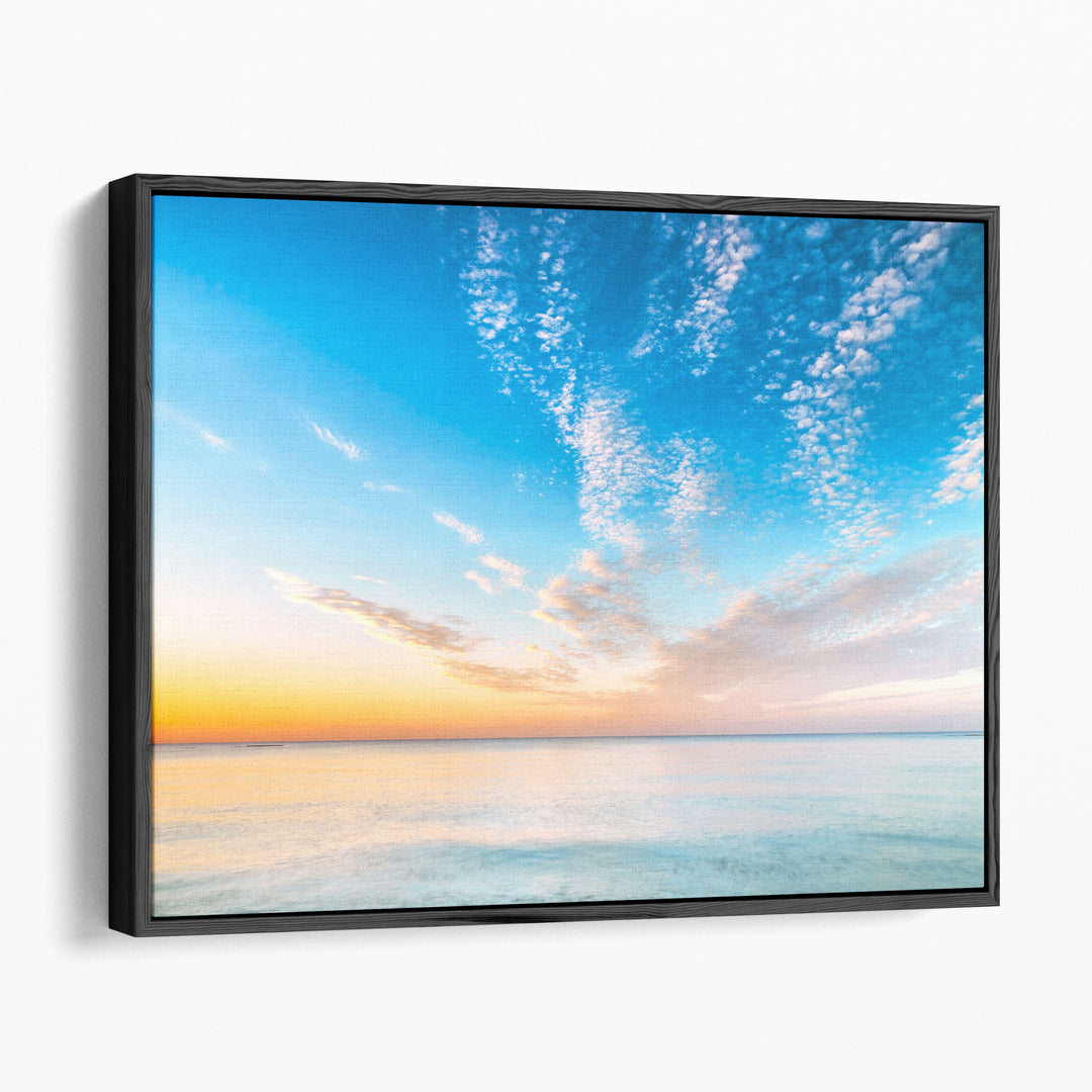 Calm Beach At Dusk - Canvas Print Wall Art