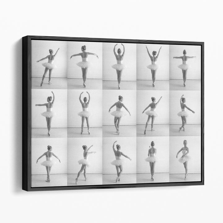Collage Of Young Female Ballerina Neutral - Canvas Print Wall Art