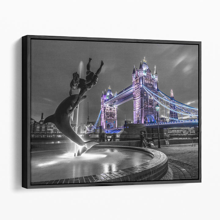 Fountain Next To Tower Bridge, London - Canvas Print Wall Art