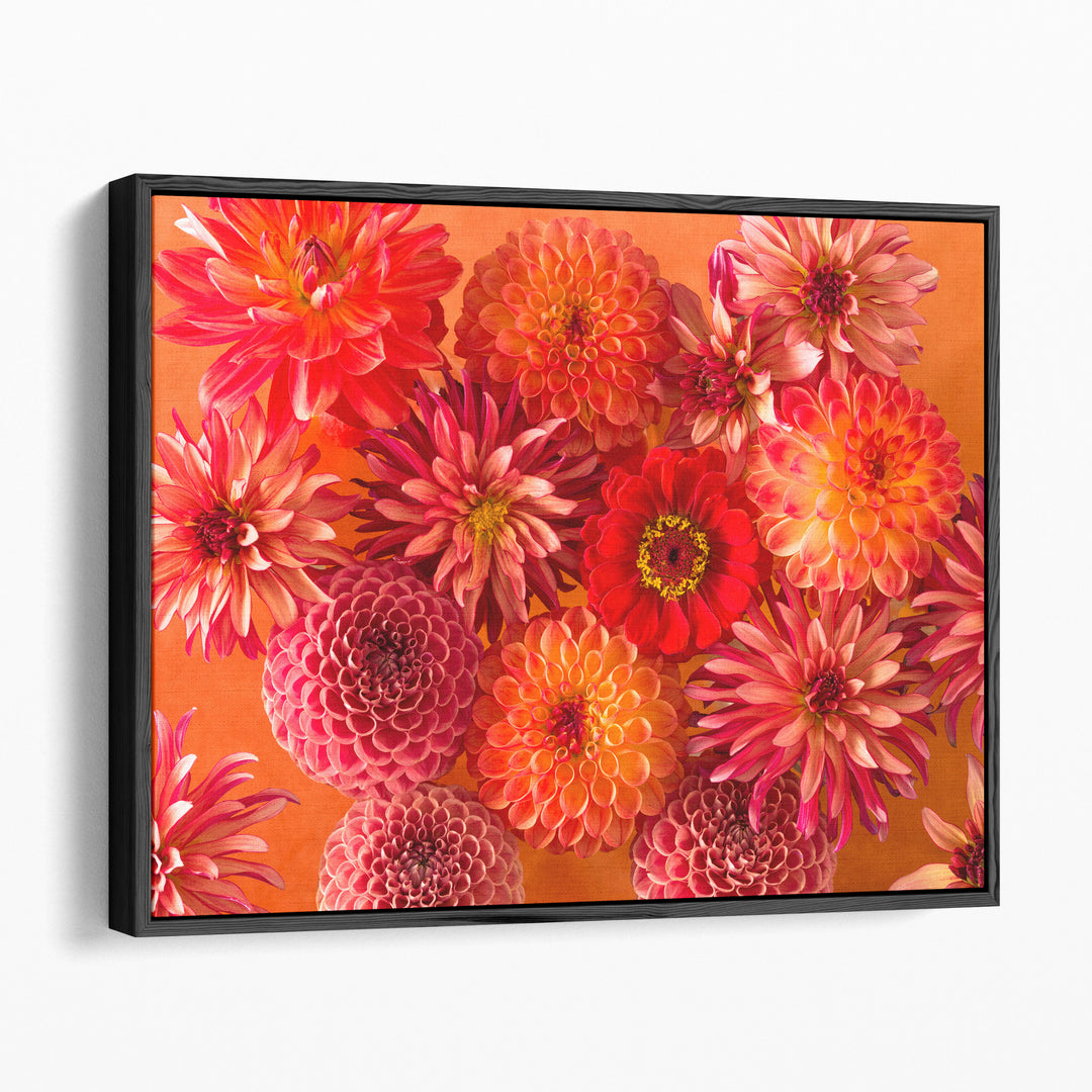 Full Frame Of Mixed Flowers 1 - Canvas Print Wall Art