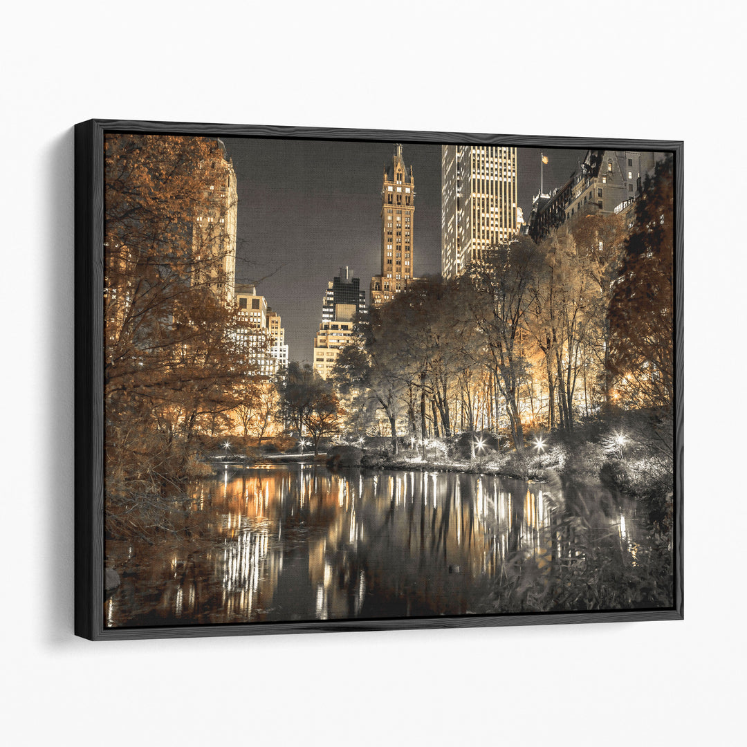 Evening View Of Central Park In New York City 1 - Canvas Print Wall Art