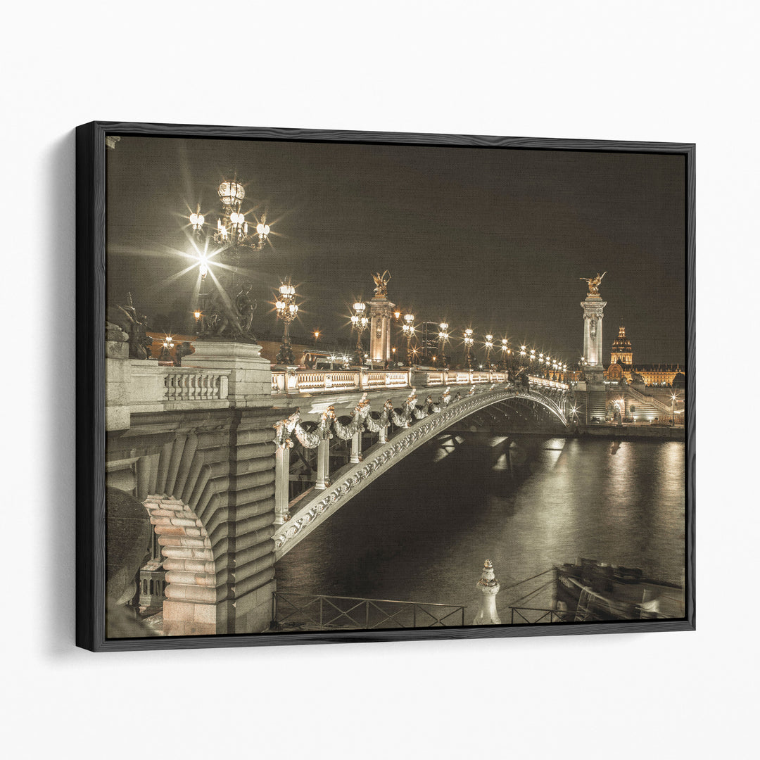 Pont Alexandre III Bridge Over River Seine, Paris - Canvas Print Wall Art