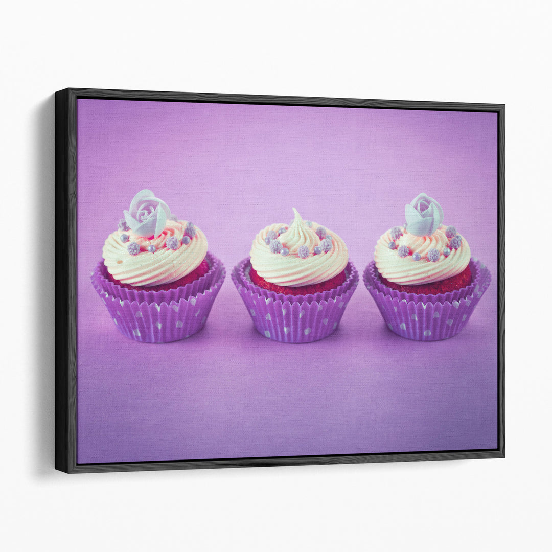 neutral frosting cupcake closeup