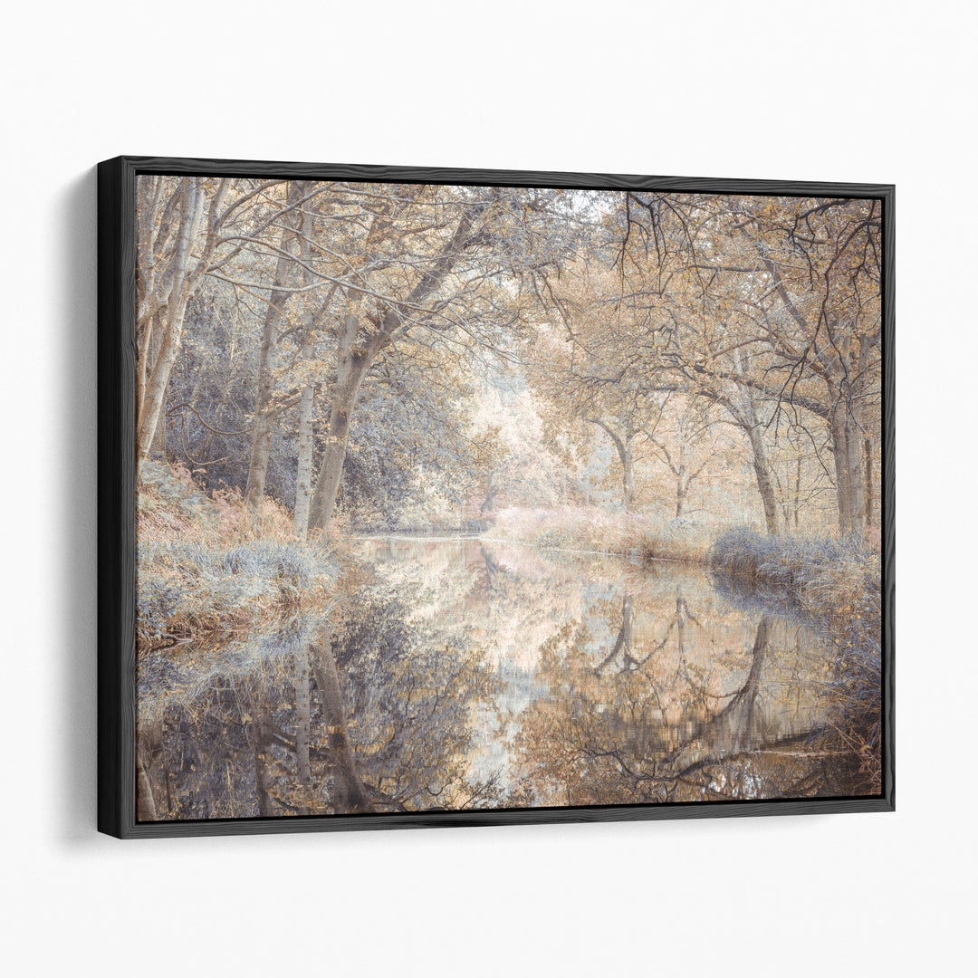 Canal through Forest - Canvas Print Wall Art