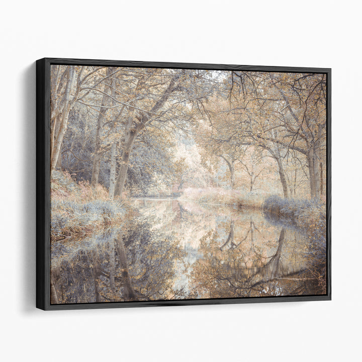 Canal through Forest - Canvas Print Wall Art