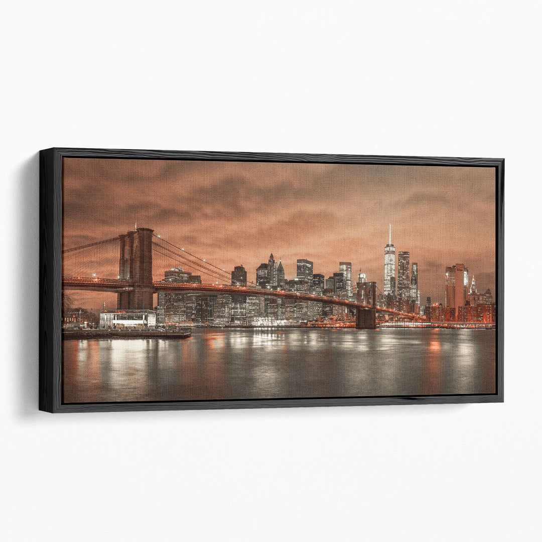 Brooklyn Bridge and Manhattan - Canvas Print Wall Art
