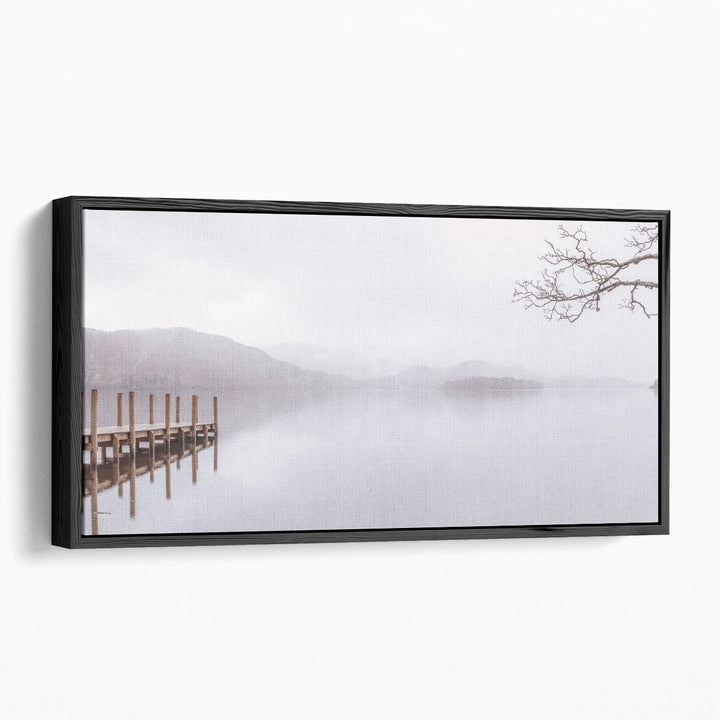 Wooden Pier on the Lake - Canvas Print Wall Art