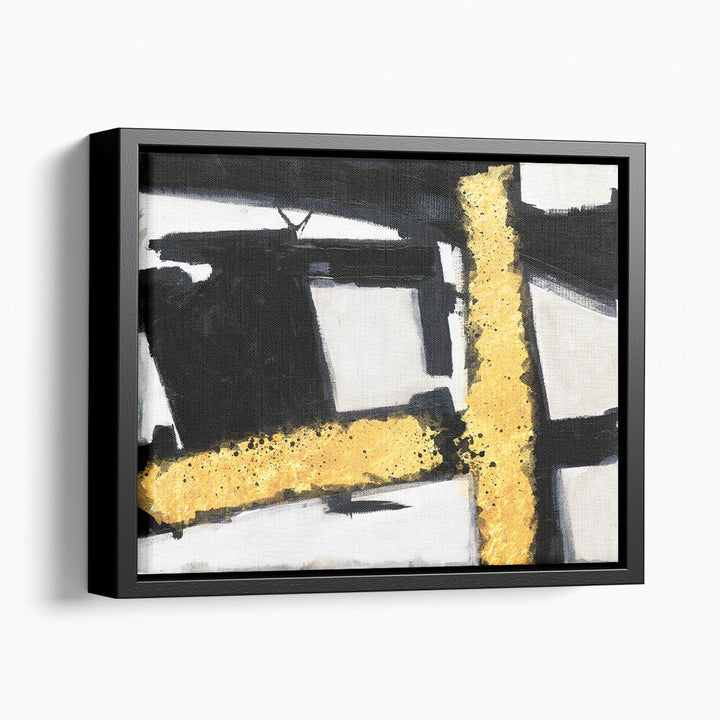 Divine Streaks 1 Black and White - Canvas Print Wall Art