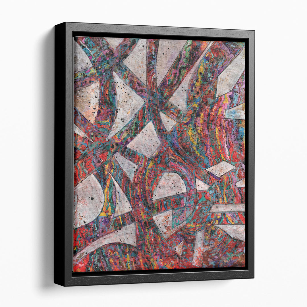 Paint Splattered Roads - Canvas Print Wall Art