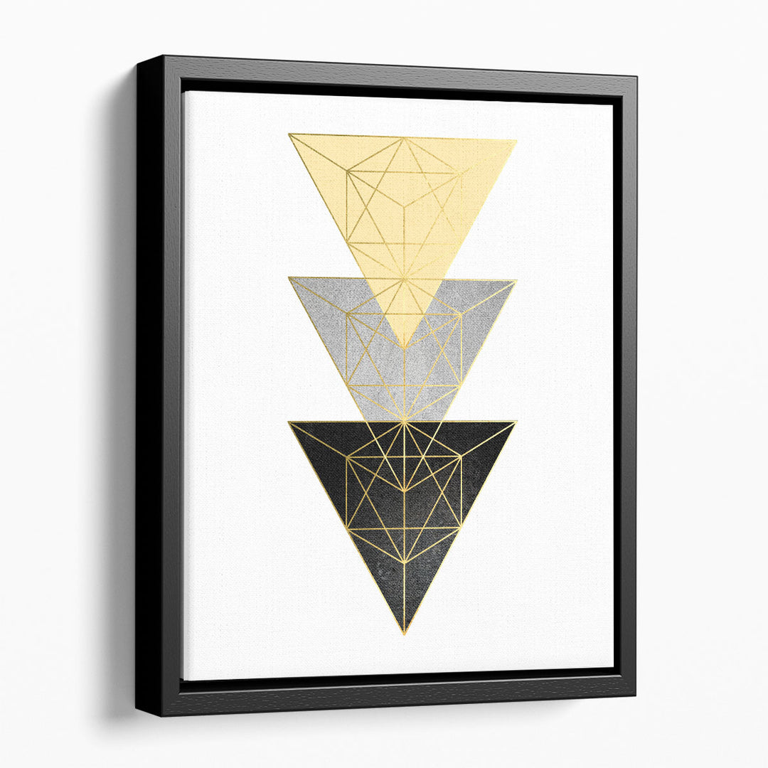 Yellow and Black Geo 3 - Canvas Print Wall Art