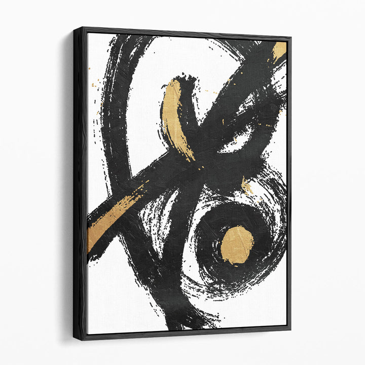 Jaidens Swirl Black and White - Canvas Print Wall Art