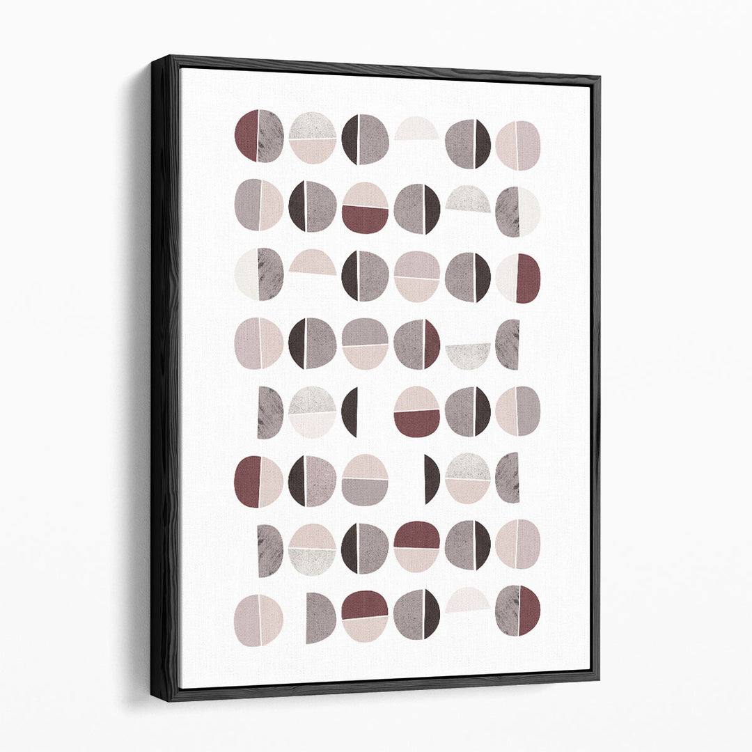 Mid Century Color Dew Burgundy - Canvas Print Wall Art