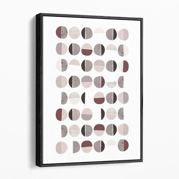 Mid Century Color Dew Burgundy - Canvas Print Wall Art