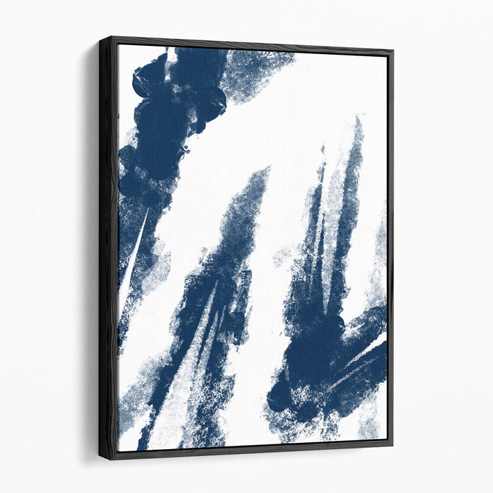 Navy Striking Seams 2 - Canvas Print Wall Art