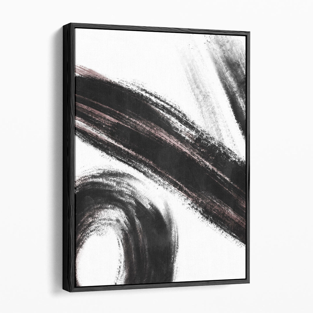 Strokes 3 Black And White - Canvas Print Wall Art